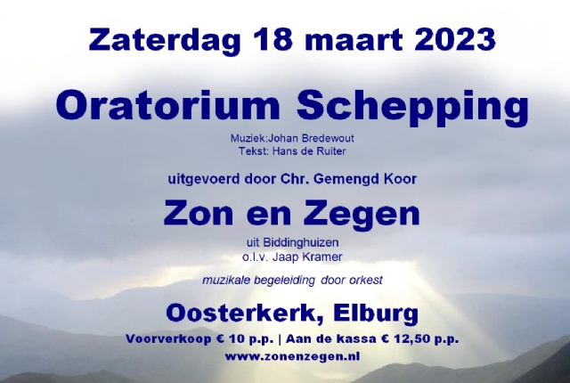 Christelijk gemengd koor Zon en Zegen brengt oratorium Schepping tot leven